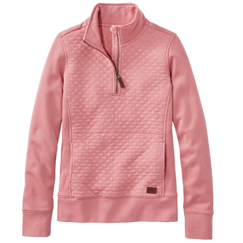 NWT L.L Bean Women’s Quilted Quarter Zip Sweatshirt MT